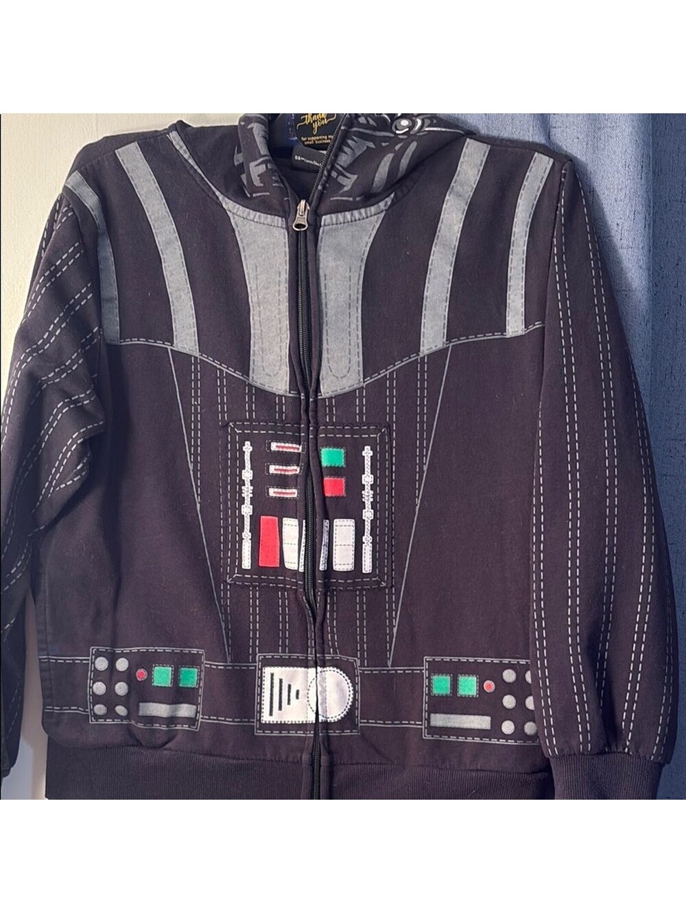 Star Wars Black and Gray Jacket with Armor-Like Design Size MD